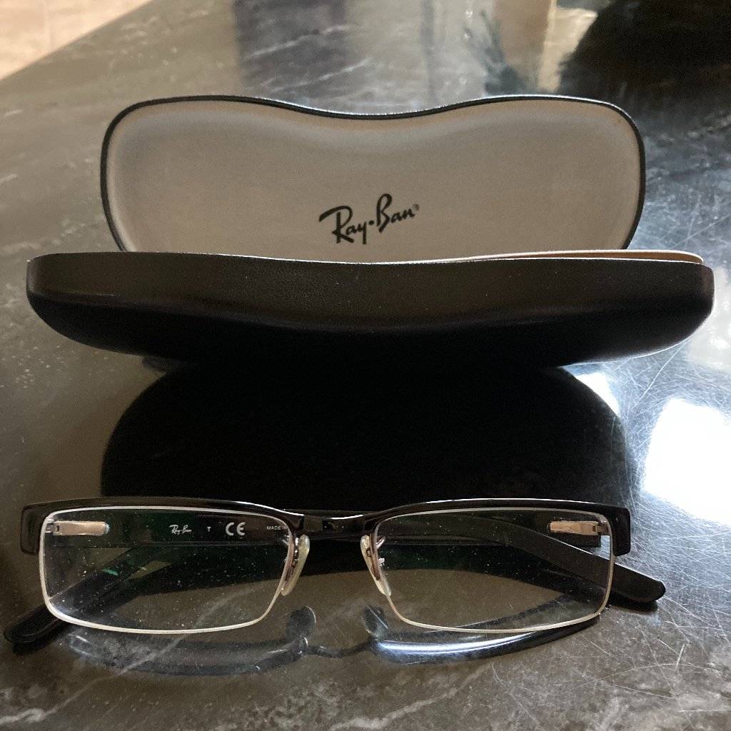 Used Rayban Rb 6182 Semi Rimless Eyeglasses